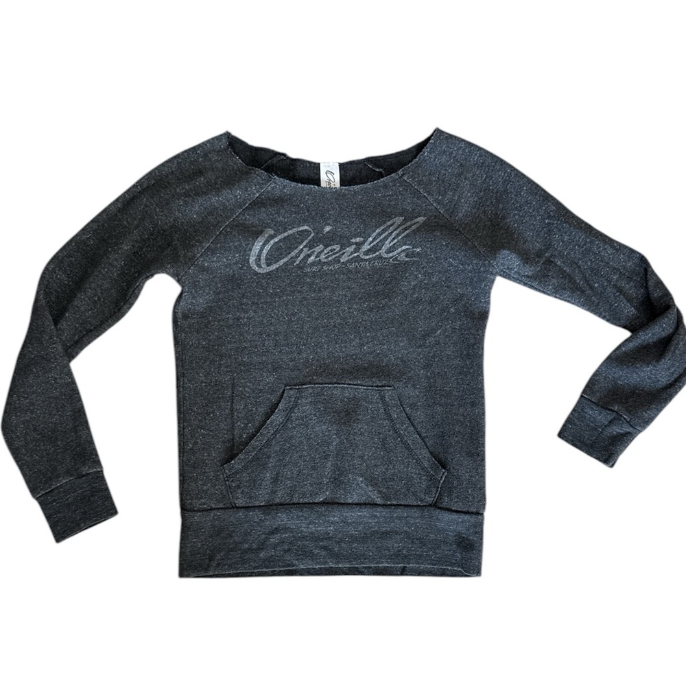 O’Neal Women’s Sweatshirt Gray Raw Collar dark gray size Small
